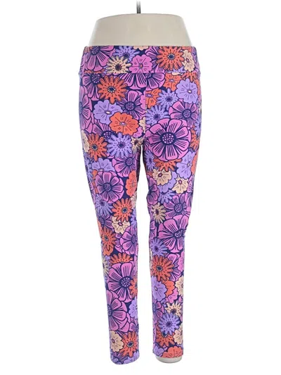 Pre-owned Lularoe Active Pants In Purple