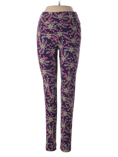 Pre-owned Lularoe Active Pants In Purple
