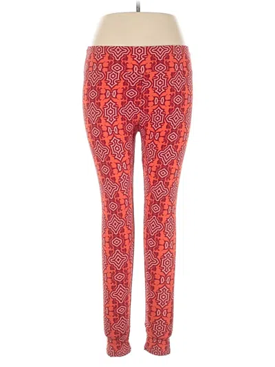 Pre-owned Lularoe Active Pants In Red