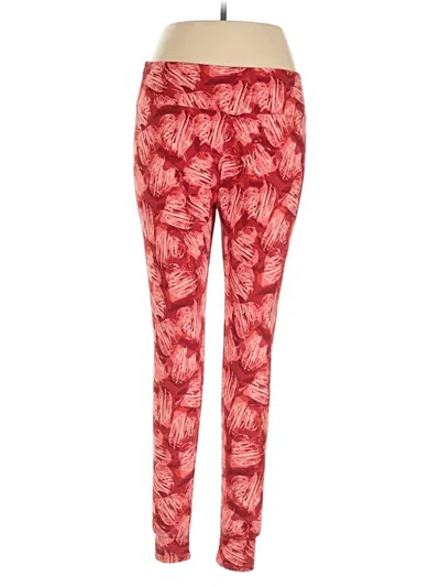 Pre-owned Lularoe Active Pants In Red