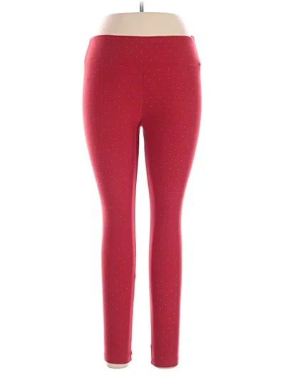Pre-owned Lularoe Active Pants In Red