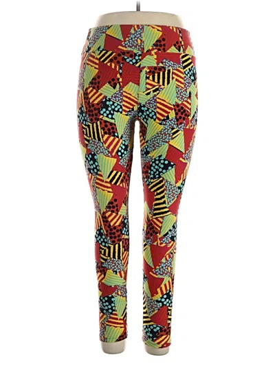 Pre-owned Lularoe Active Pants In Red