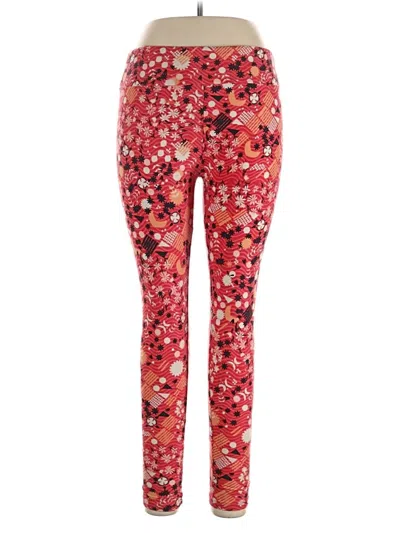 Pre-owned Lularoe Active Pants In Red