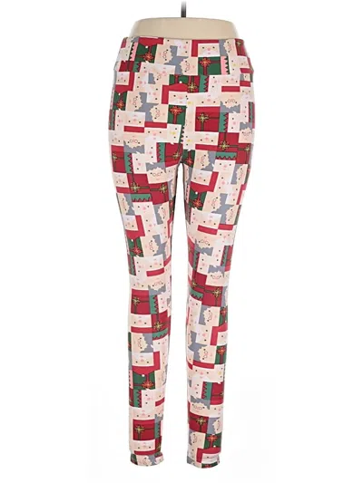 Pre-owned Lularoe Active Pants In Red