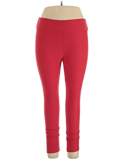 Pre-owned Lularoe Active Pants In Red