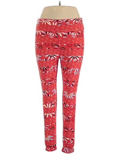 Pre-owned Lularoe Active Pants In Red