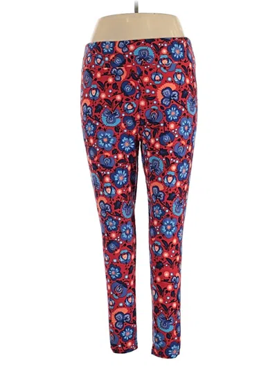 Pre-owned Lularoe Active Pants In Red