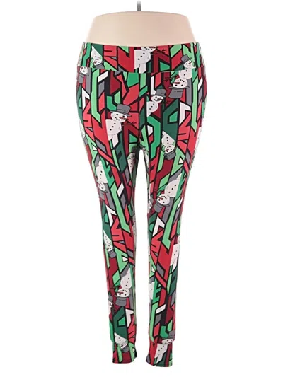 Pre-owned Lularoe Active Pants In Red