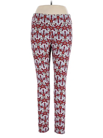 Pre-owned Lularoe Active Pants In Red