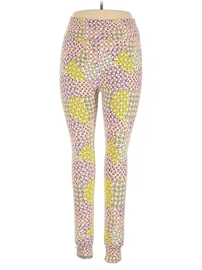 Pre-owned Lularoe Active Pants In Yellow