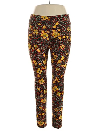 Pre-owned Lularoe Active Pants In Yellow