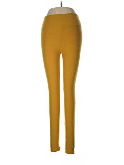 Pre-owned Lularoe Active Pants In Yellow