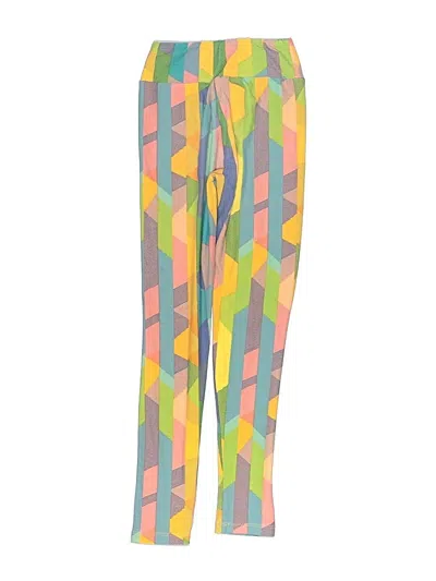 Pre-owned Lularoe Kids' Active Pants In Yellow