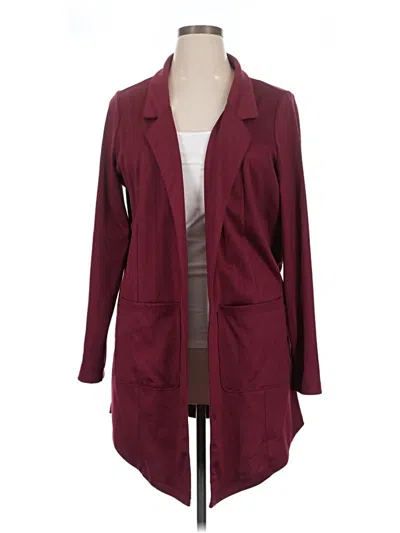 Pre-owned Lularoe Blazer Jacket In Burgundy