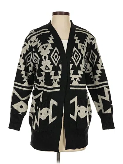 Pre-owned Lularoe Cardigan Sweater In Black