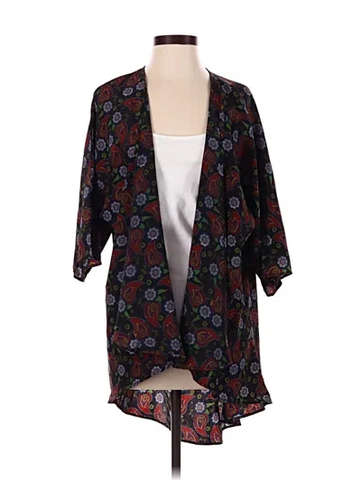 Pre-owned Lularoe Cardigan Sweater In Black