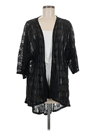 Pre-owned Lularoe Cardigan Sweater In Black