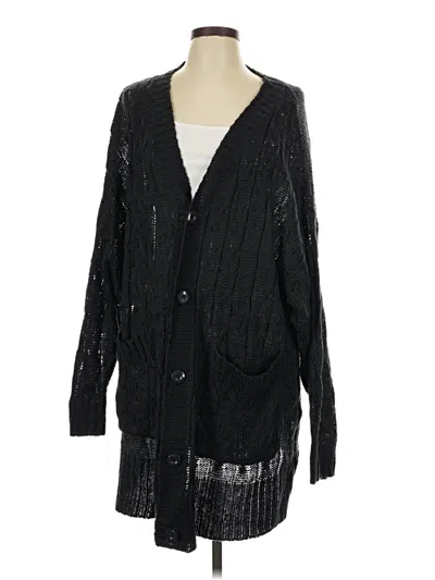 Pre-owned Lularoe Cardigan Sweater In Black