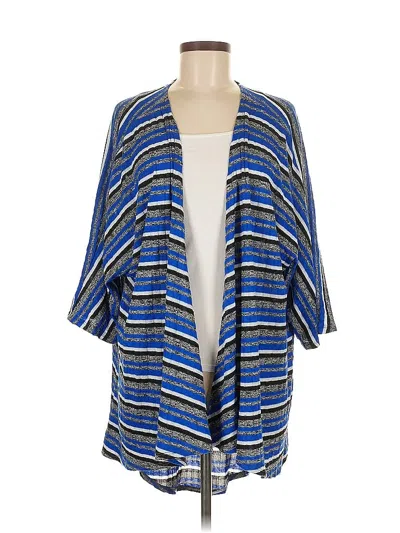 Pre-owned Lularoe Cardigan Sweater In Blue
