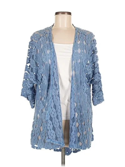 Pre-owned Lularoe Cardigan Sweater In Blue