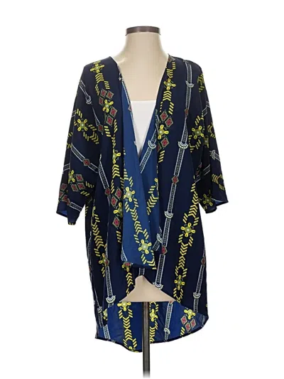 Pre-owned Lularoe Cardigan Sweater In Blue