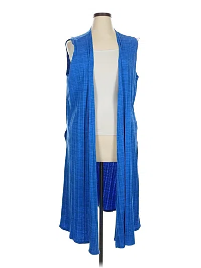 Pre-owned Lularoe Cardigan Sweater In Blue