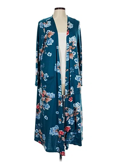 Pre-owned Lularoe Cardigan Sweater In Blue