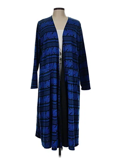Pre-owned Lularoe Cardigan Sweater In Blue