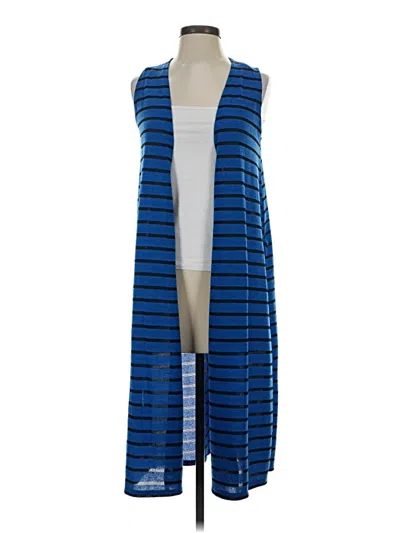 Pre-owned Lularoe Cardigan Sweater In Blue