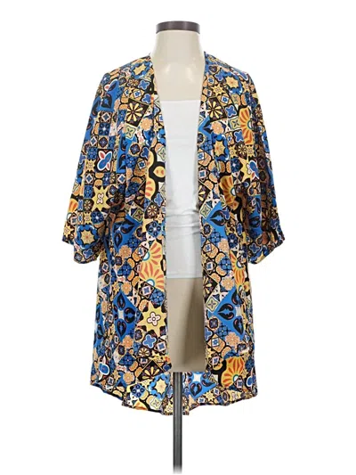 Pre-owned Lularoe Cardigan Sweater In Blue