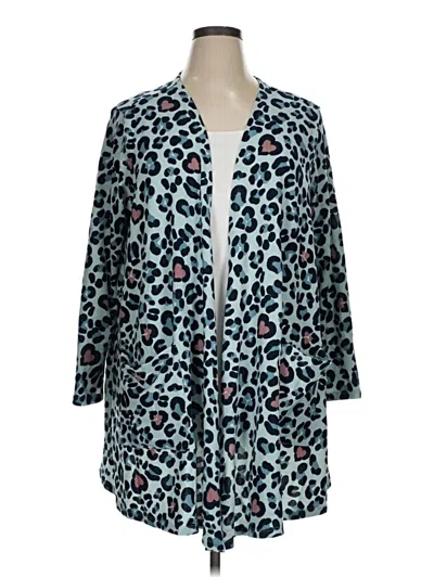 Pre-owned Lularoe Cardigan Sweater In Blue