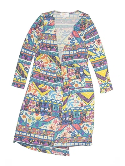 Pre-owned Lularoe Kids' Cardigan Sweater In Blue