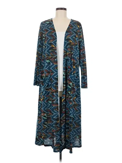 Pre-owned Lularoe Cardigan Sweater In Blue