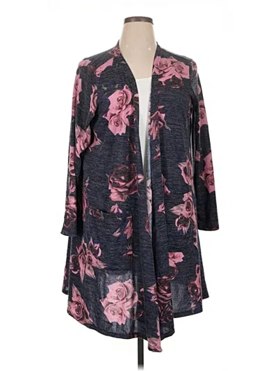 Pre-owned Lularoe Cardigan Sweater In Blue