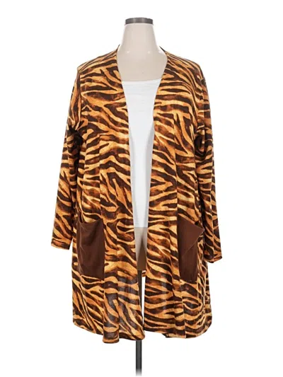 Pre-owned Lularoe Cardigan Sweater In Brown