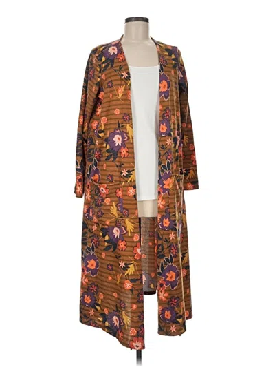 Pre-owned Lularoe Cardigan Sweater In Brown
