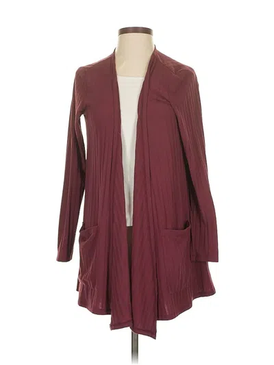 Pre-owned Lularoe Cardigan Sweater In Burgundy