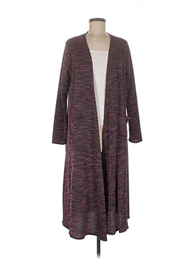 Pre-owned Lularoe Cardigan Sweater In Burgundy
