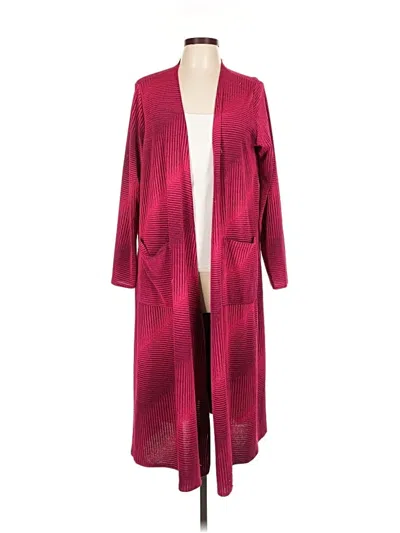 Pre-owned Lularoe Cardigan Sweater In Burgundy