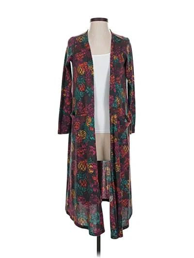 Pre-owned Lularoe Cardigan Sweater In Burgundy