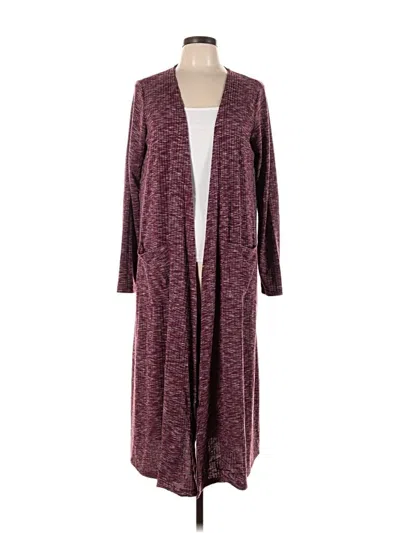 Pre-owned Lularoe Cardigan Sweater In Burgundy