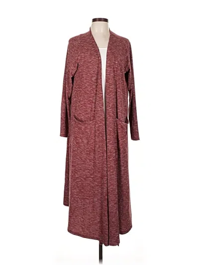 Pre-owned Lularoe Cardigan Sweater In Burgundy