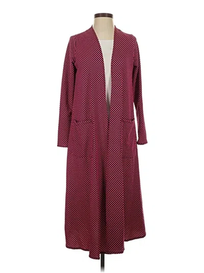 Pre-owned Lularoe Cardigan Sweater In Burgundy