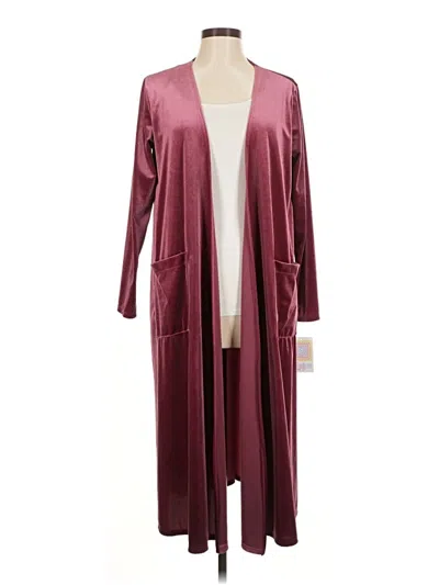 Pre-owned Lularoe Cardigan Sweater In Burgundy