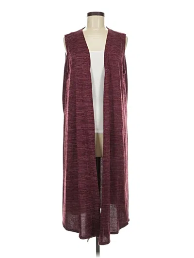 Pre-owned Lularoe Cardigan Sweater In Burgundy