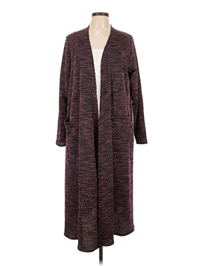 Pre-owned Lularoe Cardigan Sweater In Burgundy