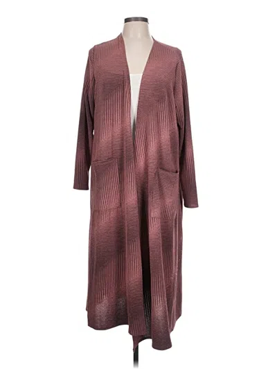 Pre-owned Lularoe Cardigan Sweater In Burgundy