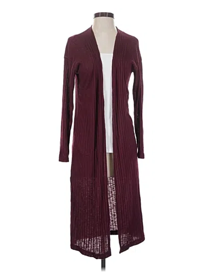 Pre-owned Lularoe Cardigan Sweater In Burgundy