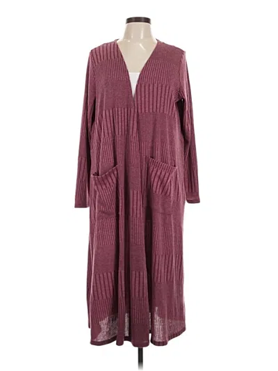Pre-owned Lularoe Cardigan Sweater In Burgundy