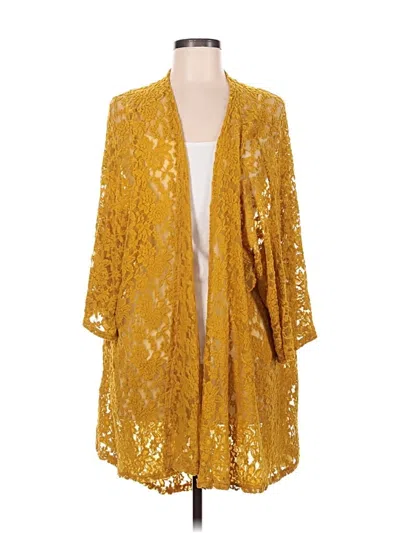 Pre-owned Lularoe Cardigan Sweater In Gold